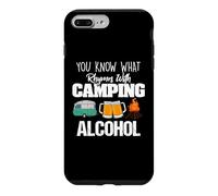 Carcasa para iPhone 7 Plus/8 Plus You Know What Rhymes with Camping Alcohol Lover