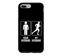 Carcasa para iPhone 7 Plus/8 Plus Your Husband vs. My Hubby - Funny Marathon Running Design