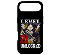 Carcasa para iPhone Air 21st Birthday Gamer Skeleton Level 21 Desbloqueado Gaming Reaper