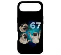 Carcasa para iPhone Air 67 Meme Pug Aullando a la Luna Seis Siete