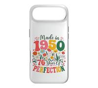 Carcasa para iPhone Air 76 Year Old Made in 1950 Retro Floral 76th Birthday Women
