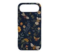 Carcasa para iPhone Air Abejas y Flores Silvestres en Azul Oscuro