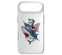 Carcasa para iPhone Air Abraham Lincoln Riding A Shark - Gráfico patriótico del 4 de Julio