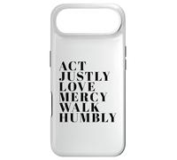 Carcasa para iPhone Air Actúa con Justo Amor Misericordia Caminar humildemente Print Miqueas 6:8