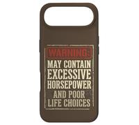 Carcasa para iPhone Air Advertencia Caballos de Fuerza excesivos Pobres Elecciones de Vida Funny Car Guy