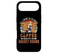 Carcasa para iPhone Air All I Want Is To Drink Coffee and Pet My Dog Basset Hound