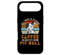 Carcasa para iPhone Air All I Want Is To Drink Coffee and Pet My Dog Pit Bull Puppy