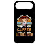 Carcasa para iPhone Air All I Want Is To Drink Coffee Pet My Jack Russell Terrier