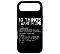 Carcasa para iPhone Air Amante de Coches Divertido - Diez Cosas Que Quiero en la Vida Coches