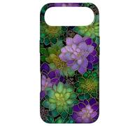 Carcasa para iPhone Air Amante de Las Plantas suculentas de Cactus Verde Salvia púrpura