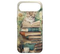 Carcasa para iPhone Air Amante de los Libros de Lectura, Biblioteca bibliotecaria, Cat Cottagecore