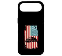 Carcasa para iPhone Air American Flag Trucker Semi Remolque 18 Wheeler Truck Driver