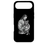 Carcasa para iPhone Air American Staffordshire Terrier y Jesús Christian Faith Dog