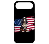 Carcasa para iPhone Air American USA Flag 4th Fourth July Patriotic Cavalier Dog Mom