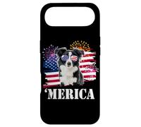 Carcasa para iPhone Air American USA Flag 4th July Fourth Merica Border Collie Lover