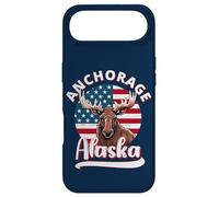 Carcasa para iPhone Air Anchorage Alaska Moose Viewing Alaska Flag Hunting Souvenir