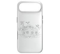 Carcasa para iPhone Air Arca de Noé - Gráfico de Historia bíblica para Colorear de fe para niños (Blanco)