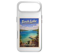 Carcasa para iPhone Air Arte de Viaje Retro de Michigan Torch Lake Traverse City Up North