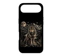 Carcasa para iPhone Air Arte de Vida Silvestre de Wolf Moon Wilderness Mountain