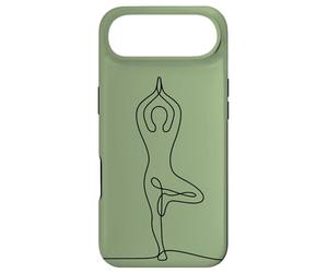 Carcasa para iPhone Air Arte Minimalista de línea de Yoga Pose Yoga - Matcha Green