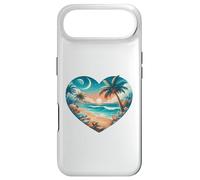 Carcasa para iPhone Air Atardecer Playa y Palmeras Romántico Corazón Obra De Arte