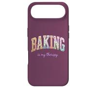 Carcasa para iPhone Air Baking is My Therapy, Divertido diseño Floral con Palabras para Amantes de la repostería