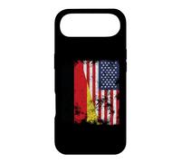 Carcasa para iPhone Air Bandera de Alemania, Estados Unidos, Envejecida, Mitad Americana