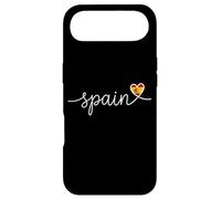 Carcasa para iPhone Air Bandera de corazón de tipografía Cursiva de España