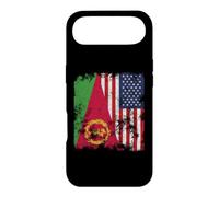 Carcasa para iPhone Air Bandera de Eritrea USA Envejecida, Mitad Americana
