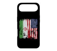 Carcasa para iPhone Air Bandera de Irán, Estados Unidos, Envejecida, Mitad Americana
