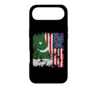 Carcasa para iPhone Air Bandera de Pakistán de Estados Unidos Envejecida, Mitad Americana