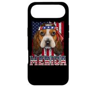 Carcasa para iPhone Air Basset Hound Merica 4th of July Dog Funny Patriotic Flag