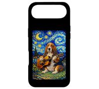 Carcasa para iPhone Air Basset Hound Playing Guitar Whimsical Art Dog Music Camping
