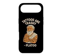 Carcasa para iPhone Air Basura Tatuaje Humor Filósofo Sátira Cita Divertido Platón Juego de Palabras