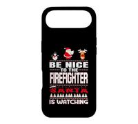 Carcasa para iPhone Air Be Nice To The Firefighter Santa Is Watching Funny Christmas