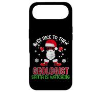 Carcasa para iPhone Air Be Nice To The Geologist Santa Is Watching Funny Christmas