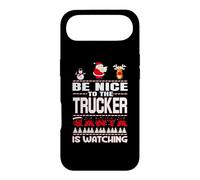 Carcasa para iPhone Air Be Nice To The Trucker Santa Is Watching Funny Christmas