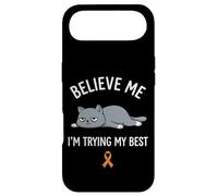 Carcasa para iPhone Air Believe Me Im Trying My Best Tired Cat Orange Awareness