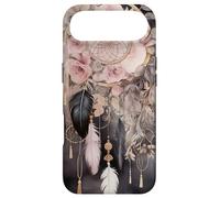 Carcasa para iPhone Air Black and Pink Dream Catcher For Girls Cute Wildflower Art