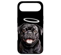 Carcasa para iPhone Air Black Pug Dog Angel