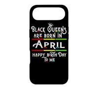 Carcasa para iPhone Air Black Queens Are Born In April Funny Women Girl Birthday