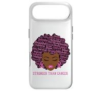 Carcasa para iPhone Air Black Women Queen Stronger Than Breast Cancer Pink Ribbon