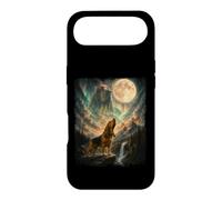 Carcasa para iPhone Air Bloodhound Aullando en la Luna - Papá Perro Amante de los sabuesos