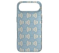 Carcasa para iPhone Air Blue and Cream Cream White ARC Wave Lines Pattern