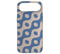 Carcasa para iPhone Air Blue Beige Cream Chained Ovals Circles Wavy Lines Pattern