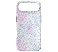 Carcasa para iPhone Air Blue Pink Starfish Shell Coral Ocean Life and Beach Pattern