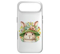 Carcasa para iPhone Air Bonito Conejo de Pascua Floral Acogedor con Sombrero de Flores para Adolescentes