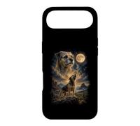 Carcasa para iPhone Air Border Terrier Aullando a la Luna - Amante del Border Terrier