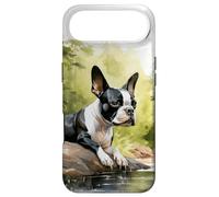 Carcasa para iPhone Air Boston Terrier Acuarela Perro Bosque Naturaleza Amante Bos