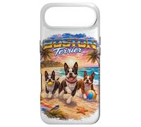 Carcasa para iPhone Air Boston Terrier Beach Divertido Verano Cachorro Amante Tropical Atardecer